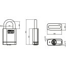 IKON RW6 Zylinderhangschloss H316 mit Sicherungskarte inkl. 2 Einzelschlüssel